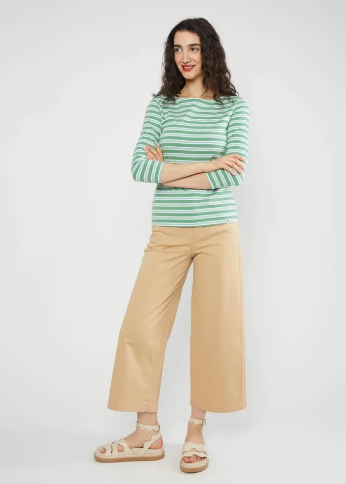 Blutsgeschwister Breton Shirt Oh Marine Green Women Tops