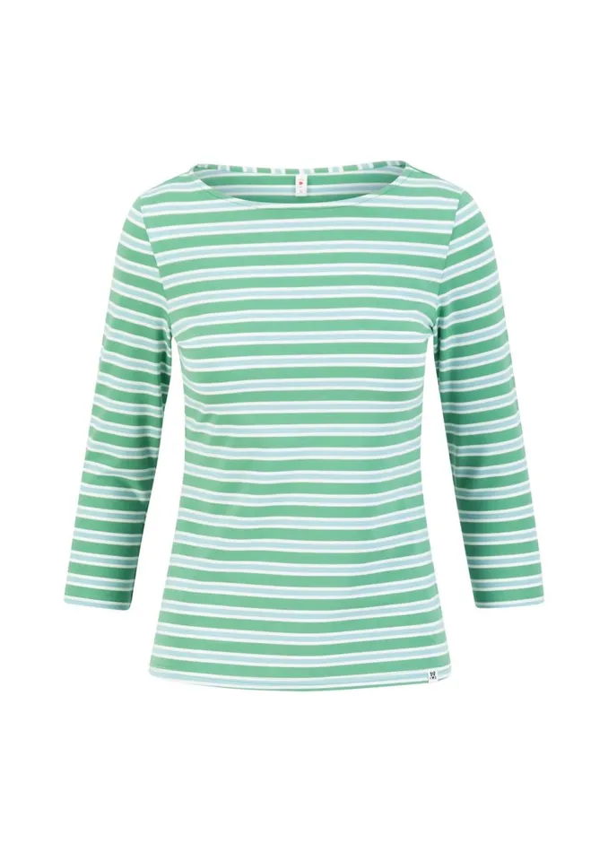 Blutsgeschwister Breton Shirt Oh Marine Green Women Tops