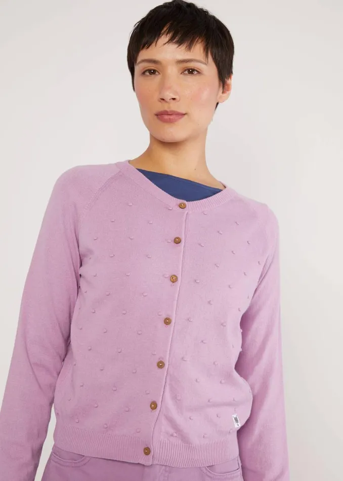 Blutsgeschwister Cardigan Knot Hop Purple Women Cardigans