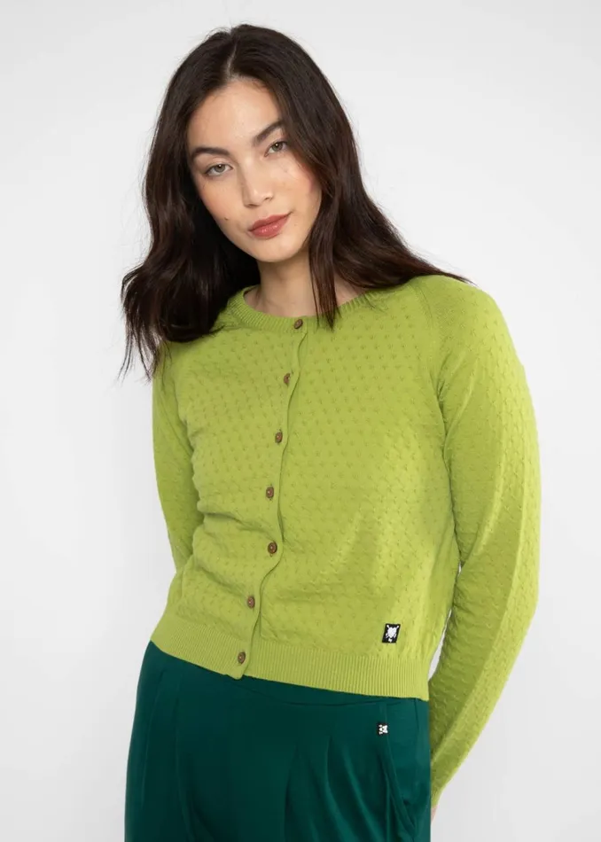 Blutsgeschwister Cardigan Sweet Knit Green Women Cardigans