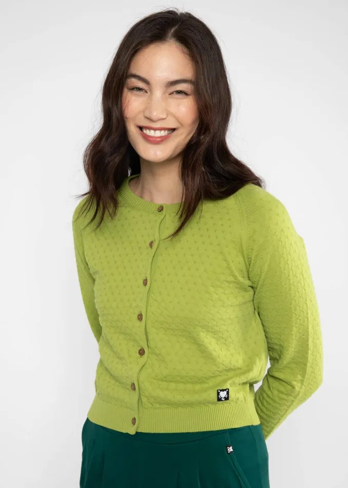 Blutsgeschwister Cardigan Sweet Knit Green Women Cardigans