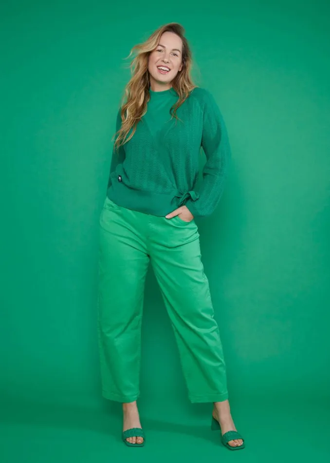 Blutsgeschwister Cardigan Warm Up Wrap Green Women Cardigans