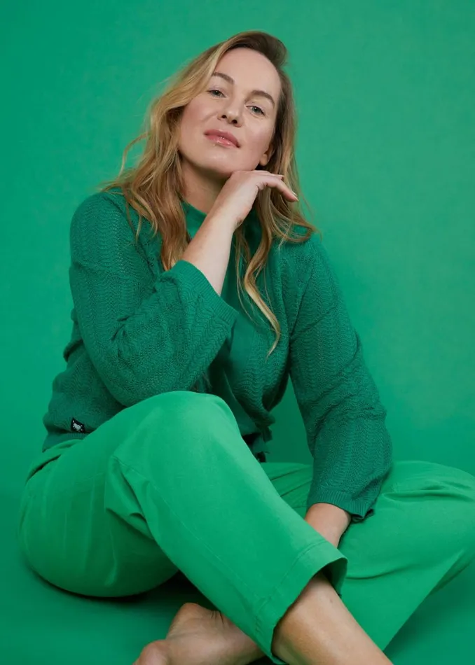 Blutsgeschwister Cardigan Warm Up Wrap Green Women Cardigans