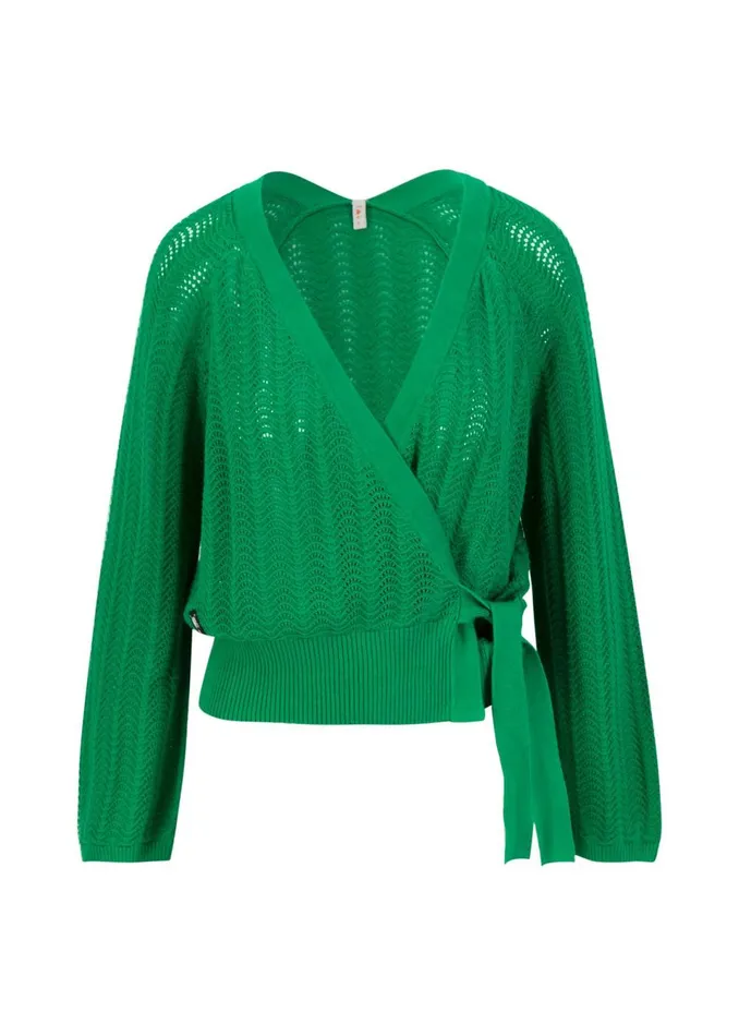 Blutsgeschwister Cardigan Warm Up Wrap Green Women Cardigans