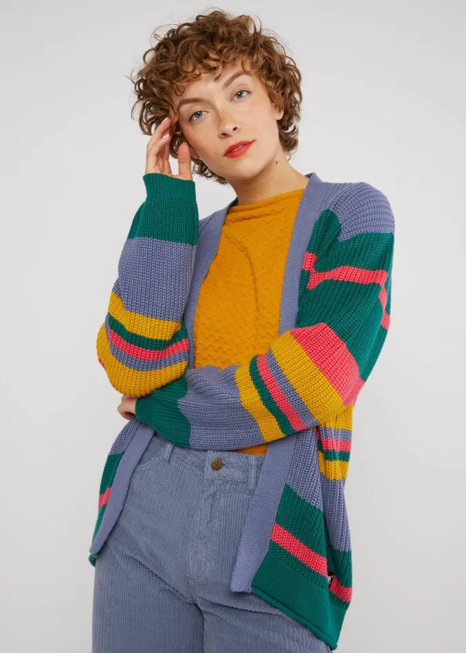 Blutsgeschwister Cardigan Yes We Cardy Blue Women Cardigans