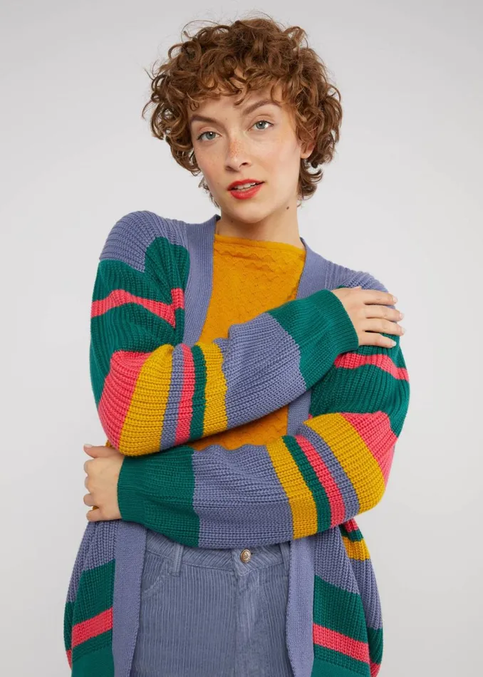 Blutsgeschwister Cardigan Yes We Cardy Blue Women Cardigans