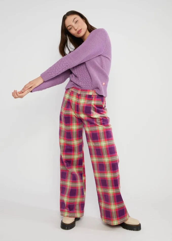 Blutsgeschwister Corduroy Pants Deedericksbockers Purple Women Trousers