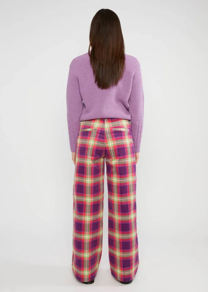 Blutsgeschwister Corduroy Pants Deedericksbockers Purple Women Trousers