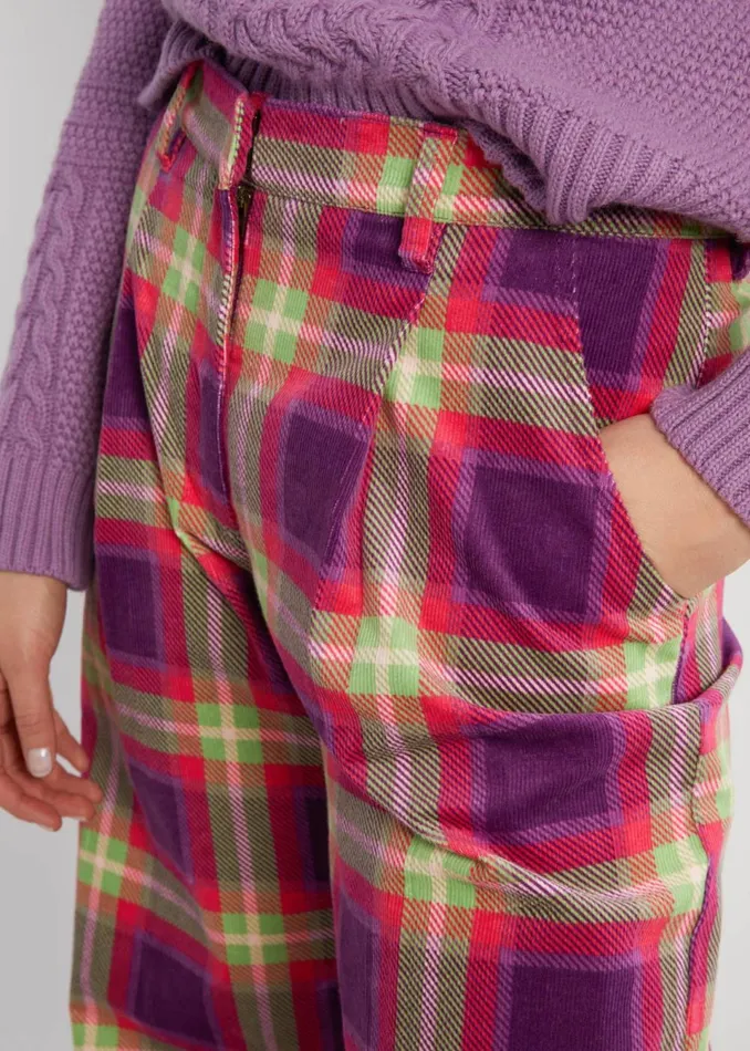 Blutsgeschwister Corduroy Pants Deedericksbockers Purple Women Trousers