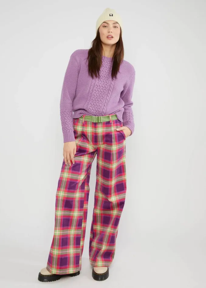 Blutsgeschwister Corduroy Pants Deedericksbockers Purple Women Trousers