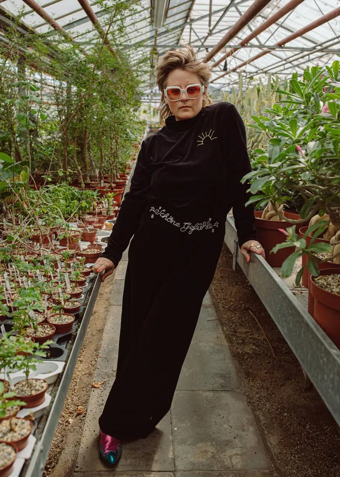 Blutsgeschwister Corduroy Pants Jolly Marleen Black Women Trousers