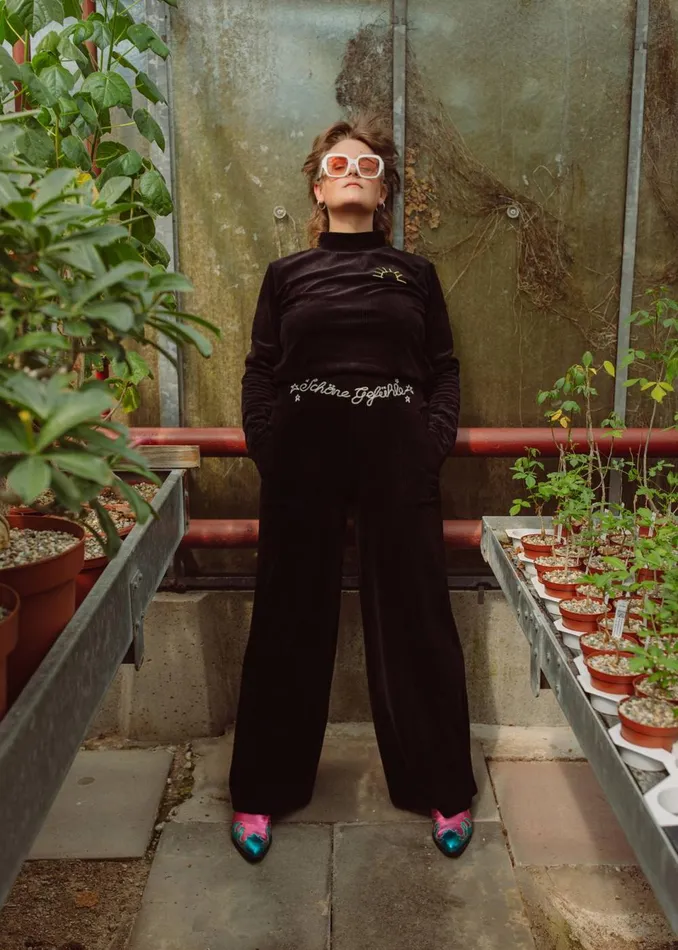 Blutsgeschwister Corduroy Pants Jolly Marleen Black Women Trousers