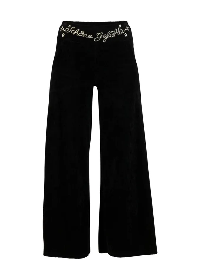 Blutsgeschwister Corduroy Pants Jolly Marleen Black Women Trousers