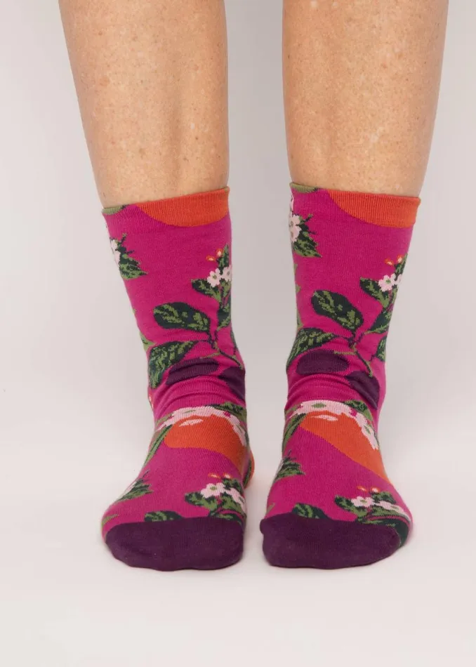 Blutsgeschwister Cotton Socks Sensational Steps Purple Women Other Accessoires