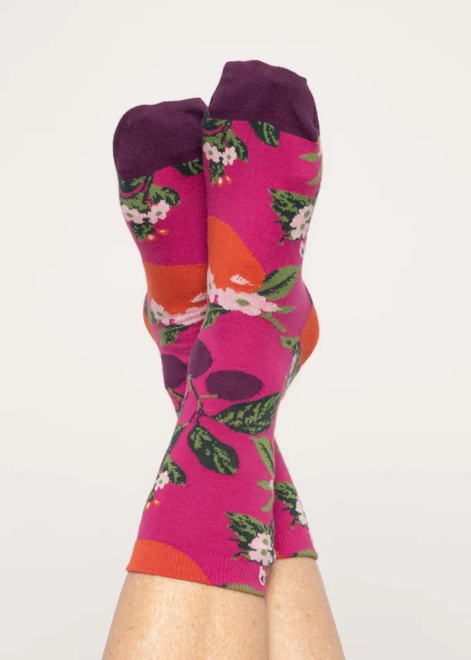 Blutsgeschwister Cotton Socks Sensational Steps Purple Women Other Accessoires