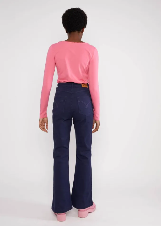 Blutsgeschwister Flares Yes We Flare Blue Women Trousers
