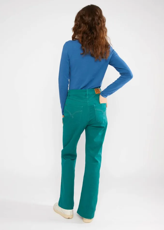 Blutsgeschwister Flares Yes We Flare Green Women Trousers