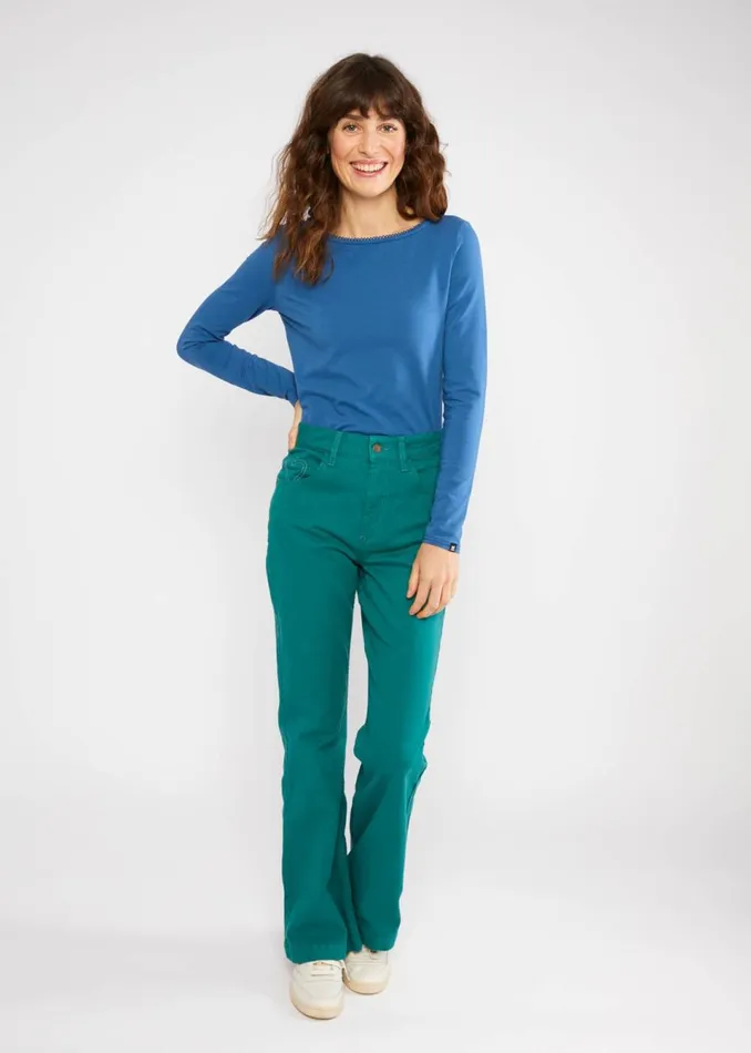 Blutsgeschwister Flares Yes We Flare Green Women Trousers