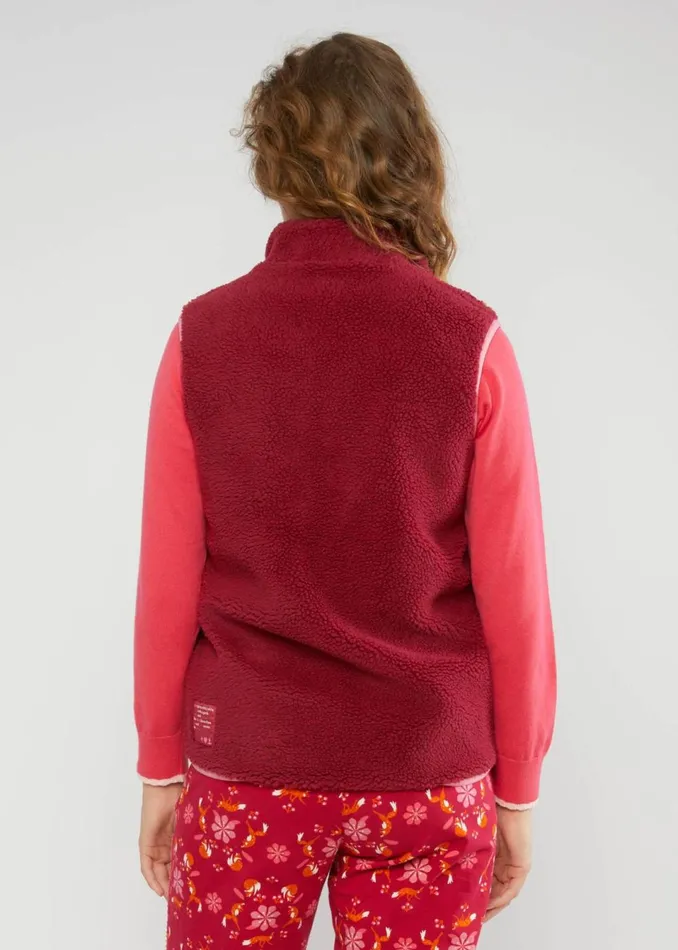 Blutsgeschwister Gilet Smoochy Woods Vest Red Women Jackets and Coats