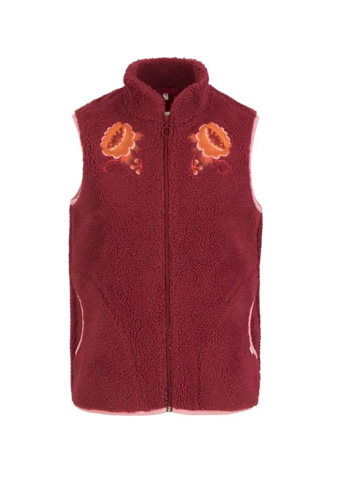 Blutsgeschwister Gilet Smoochy Woods Vest Red Women Jackets and Coats