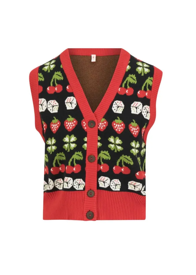 Blutsgeschwister Gilet Storyteller Vest Black Women Cardigans