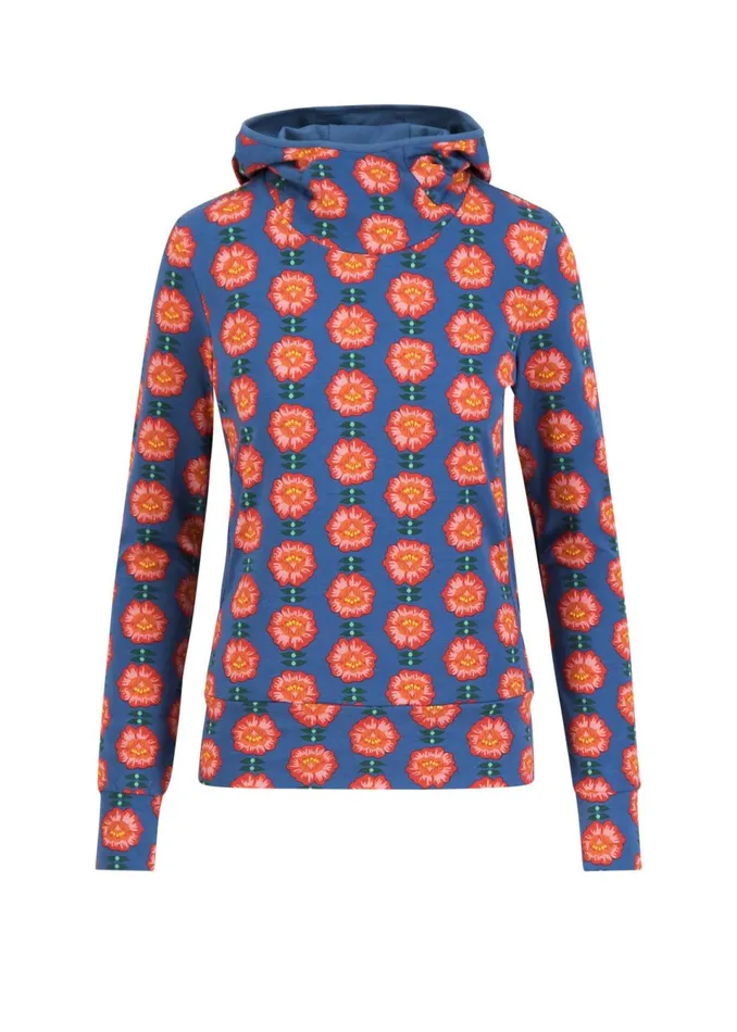 Blutsgeschwister Hoodie Scuba Duba Blue Women Sweatshirts and Hoodies