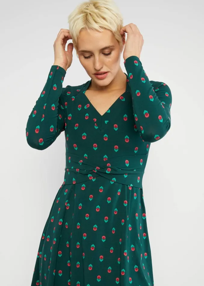 Blutsgeschwister Jersey Dress Shake Rattle And Roll Green Women Dresses