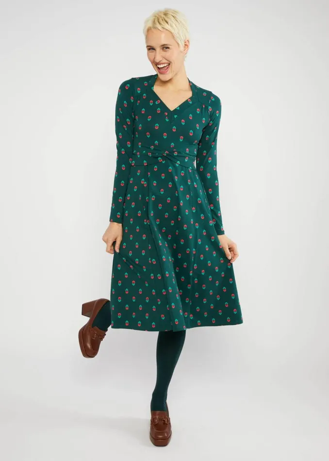 Blutsgeschwister Jersey Dress Shake Rattle And Roll Green Women Dresses