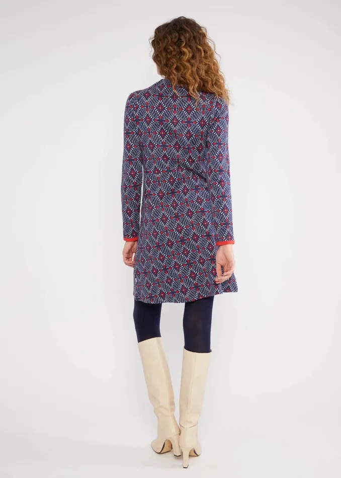 Blutsgeschwister Jumper Dress Cosy Zen Tangle Blue Women Dresses