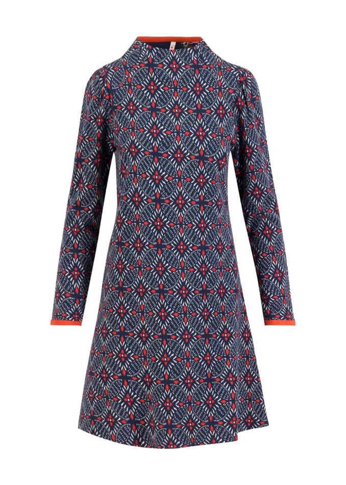 Blutsgeschwister Jumper Dress Cosy Zen Tangle Blue Women Dresses