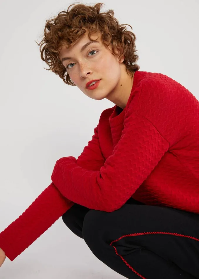 Blutsgeschwister Knitted Jumper Chic Promenade Red Women Knitted Jumpers