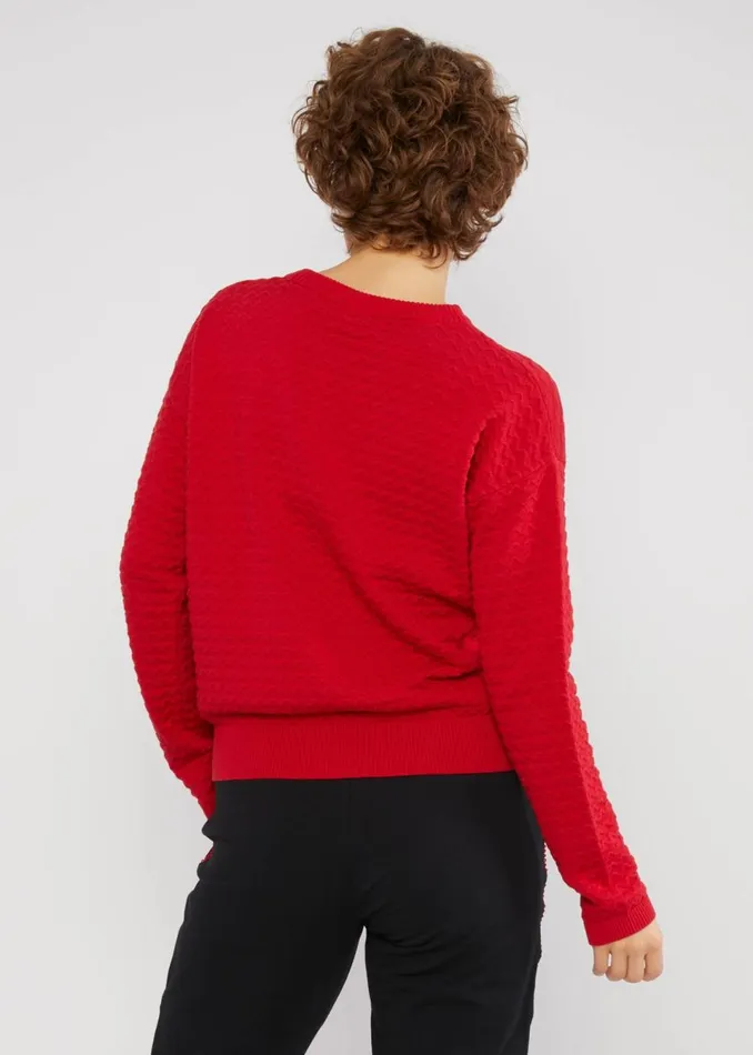 Blutsgeschwister Knitted Jumper Chic Promenade Red Women Knitted Jumpers