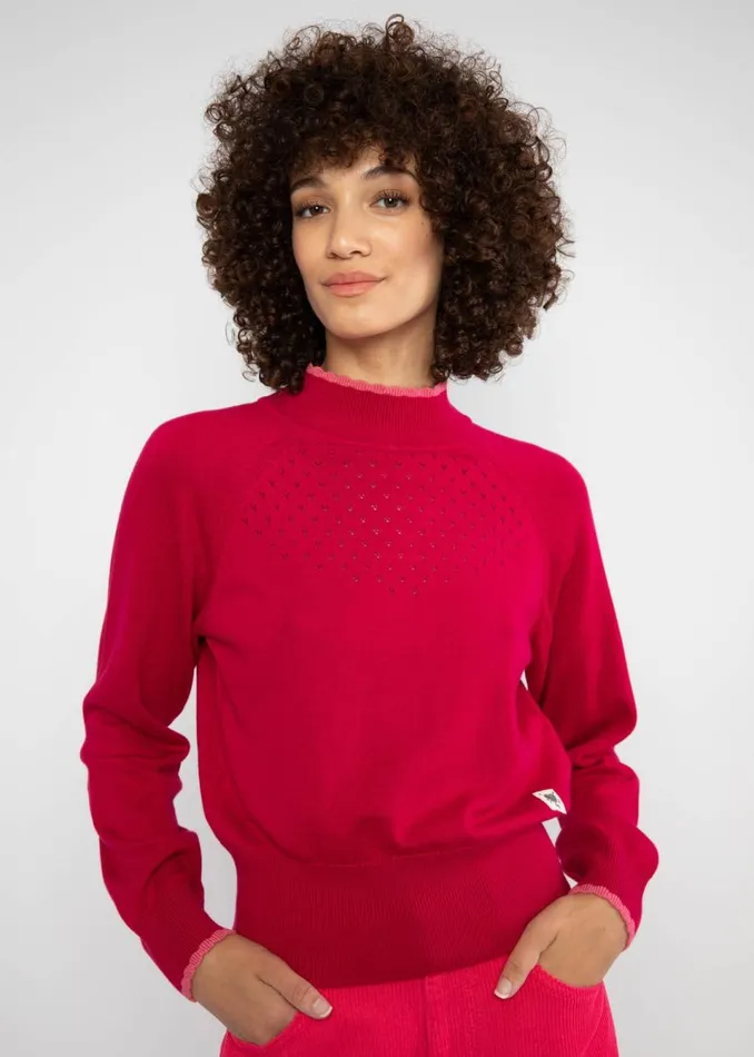 Blutsgeschwister Knitted Jumper Delicious Minds Red Women Knitted Jumpers