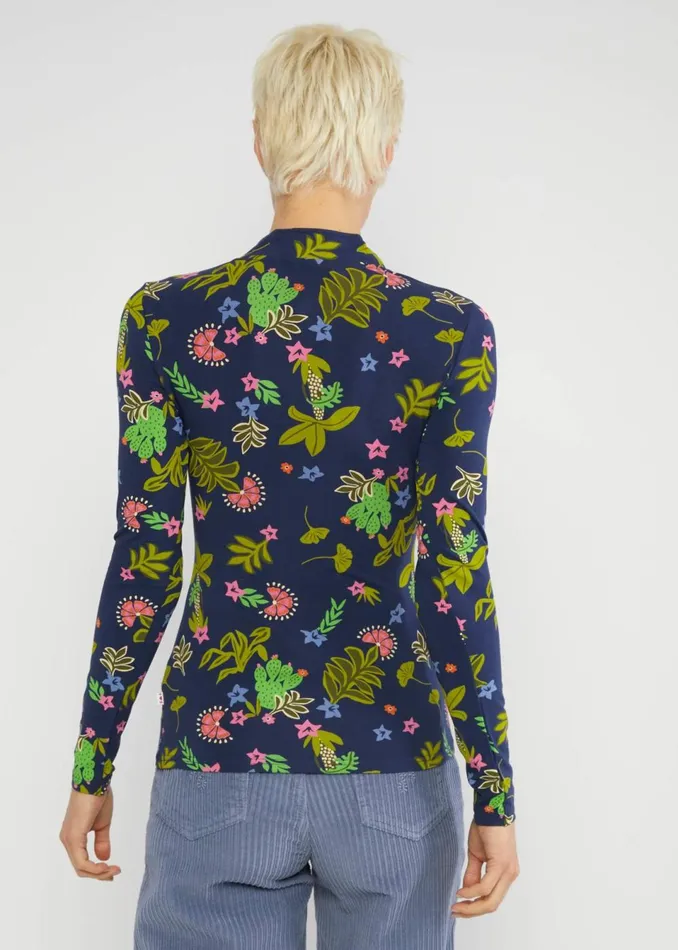 Blutsgeschwister Longsleeve Miraculous Power Blue Women Tops