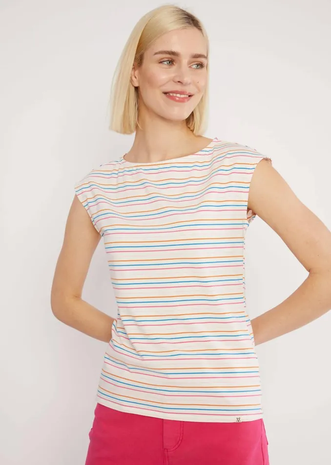 Blutsgeschwister Sleeveless Top Boxy Babe White Women Tops