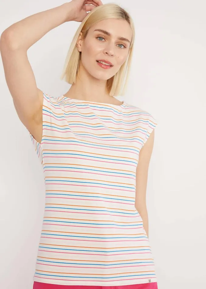 Blutsgeschwister Sleeveless Top Boxy Babe White Women Tops