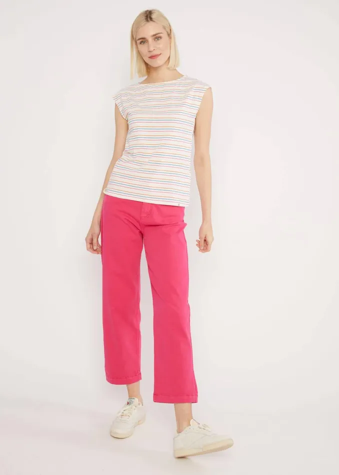 Blutsgeschwister Sleeveless Top Boxy Babe White Women Tops