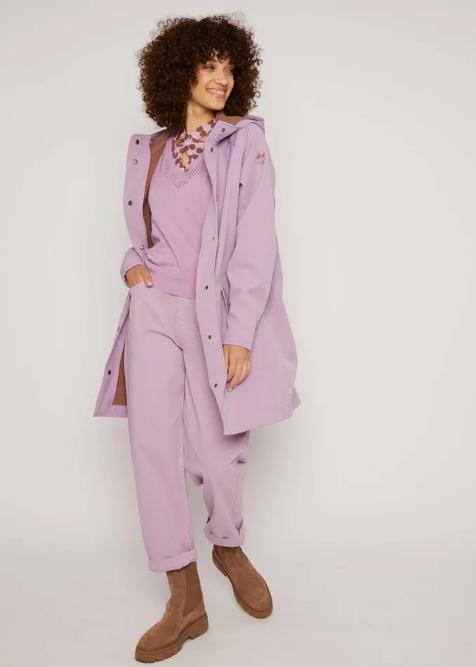 Blutsgeschwister Soft Shell Jacket Softfriese Purple Women Jackets and Coats