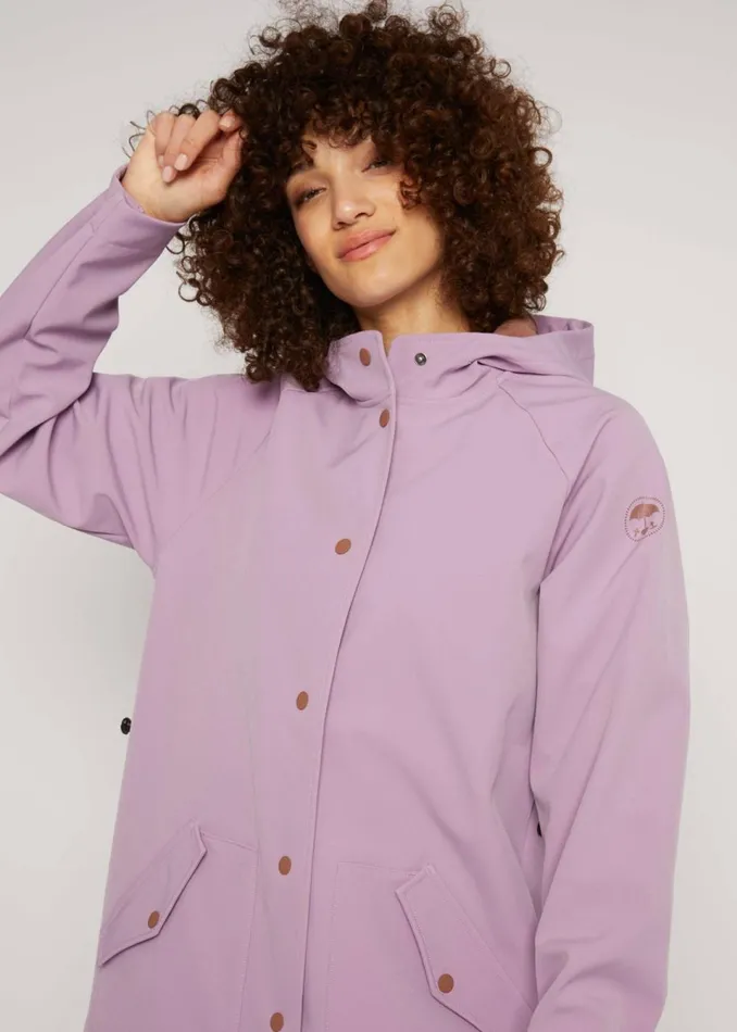 Blutsgeschwister Soft Shell Jacket Softfriese Purple Women Jackets and Coats