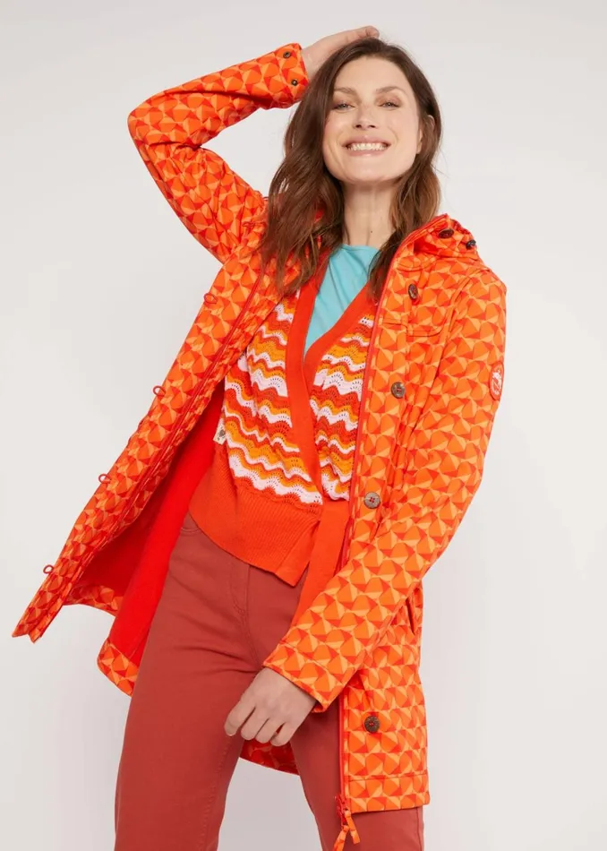 Blutsgeschwister Soft Shell Jacket Wild Weather Orange Women Jackets and Coats