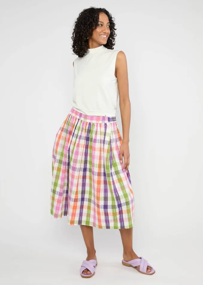 Blutsgeschwister Summer Skirt Everyday Poetry Blue Women Skirts