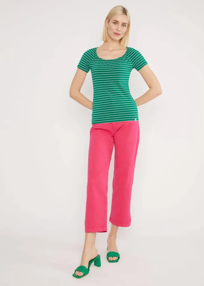 Blutsgeschwister TShirt Vintage Heart Green Women Tops