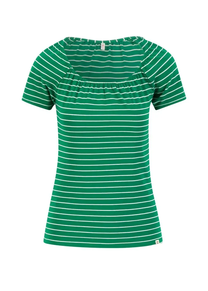 Blutsgeschwister TShirt Vintage Heart Green Women Tops