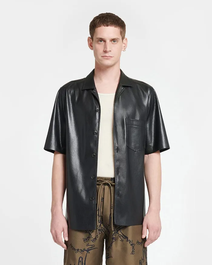 Bodil Okobor AltLeather Shirt Black Men Nanushka Tops