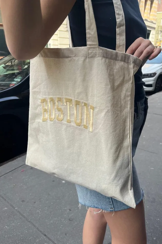 Boston Tote Bag Ivory Women Brandy Melville Bags and Backpacks