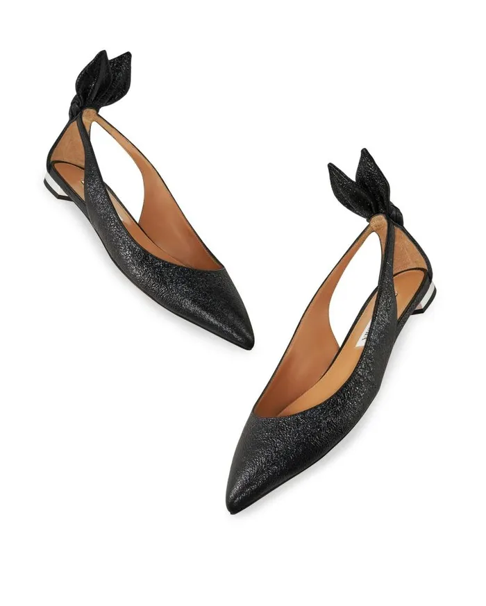 Bow Tie Ballet Black Women Aquazzura Flats Bow Tie Ballet Black Women Aquazzura Flats