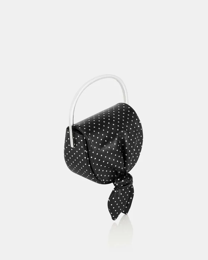 Bow Tie Micro Bag Black Women Aquazzura Shoulder Bags