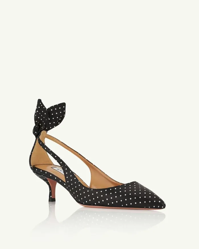 Bow Tie Pump 50 Black Women Aquazzura Pumps