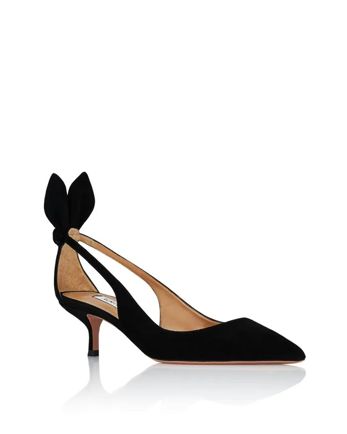 Bow Tie Pump 50 Black Women Aquazzura Pumps