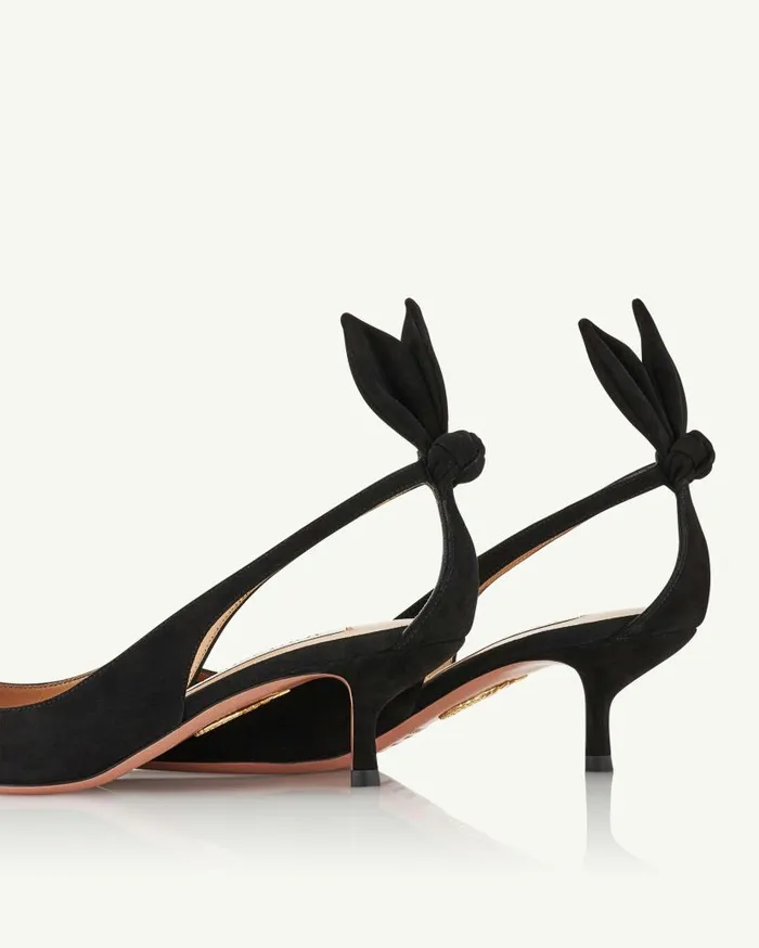 Bow Tie Pump 50 Black Women Aquazzura Pumps